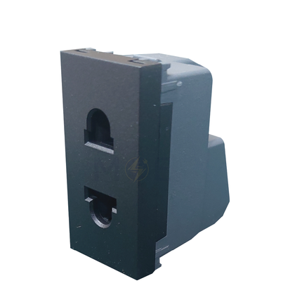 Orva Euro American Standard Socket outlet Black 1module 16A | MS30114-290 | بريز امريكي اوروبي اسود
