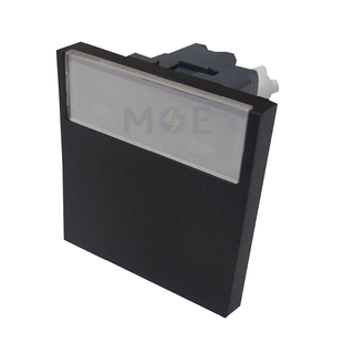 Orva Door Bell Switch/ Push Button With Nameplate Black 1P 10A 2module | MS30243-290 | كباس جرس باسم مجوز اسود