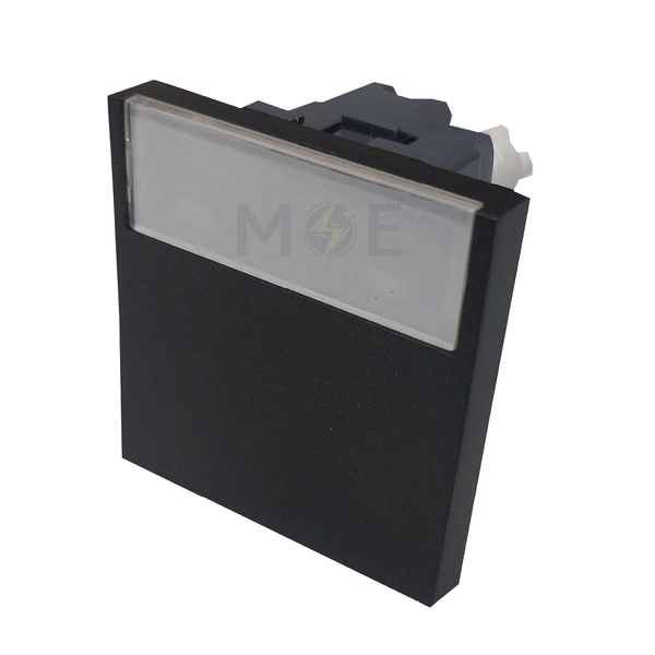 Orva Door Bell Switch/ Push Button With Nameplate Black 1P 10A 2module | MS30243-290 | كباس جرس باسم مجوز اسود