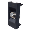 Orva Tv/ Sat Female Socket F-Type 1module | MS30130-290 | بريز تلفزيون و ستلايت انتاية اسود
