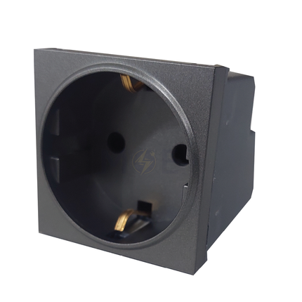 Orva German Standard Socket Outlet Magnesium 2module | MS30219-270 | بريز شوكو مغنيسيوم