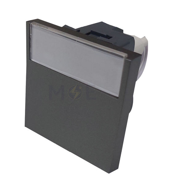 Orva Door Bell Switch/ Push Button With Nameplate Magnesium 1P 10A 2module | MS30243-270 | كباس جرس باسم مجوز مغنيسيوم