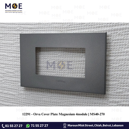 Orva Cover Plate Magnesium 4module | MS40-270 | بلاك بلاستيك مغنيسيوم