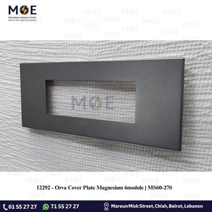 Orva Cover Plate Magnesium 6module | MS60-270 | بلاك بلاستيك مغنيسيوم