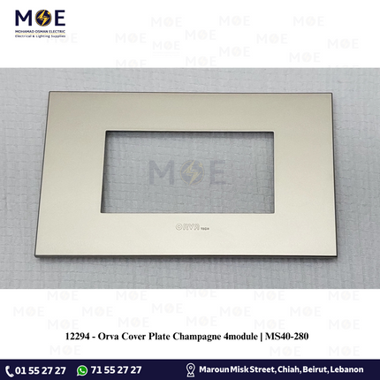 Orva Cover Plate Champagne 4module | MS40-280 | بلاك بلاستيك شمباني