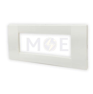 Glamour Plastic Cover Plate Ivory 6module | SA1006-Ivory