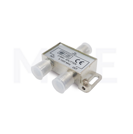 F-Type Coaxial Signal Splitter for CATV, Satellite, Antenna 2-Way
