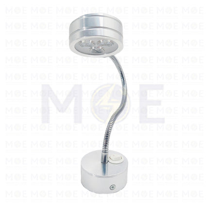 Orient LED Indoor Wall Spot Light Flexible With Power Switch Chrome Daylight 330Lm 3*1W | BD-059 | ابليك حائط ليد ماسورة مع مفتاح كروم دايلايت