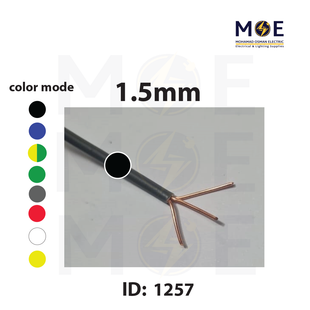 Liban Cables Single Core Stranded 3/029 (1.5mm) Black | NYA | شريط مفرد قاسي اسود