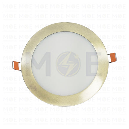 OB LED Downlight/ Panel Light Bronze Ceiling Flush Mounted Circular Warmwhite 15.5cm 18W | سبوت ليد مدور مخفي برونز ورم وايت