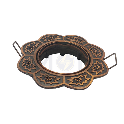 Greenlite Downlight / Spotlight MR16 Frame Antique Red Recessed Adjustable Circular Flower Shape 7cm | J-509