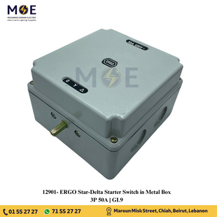 ERGO Star-Delta Starter Switch in Metal Box 3P 50A | GL9 | مفتاح صناعي بعلبة حديد