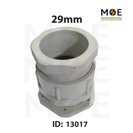 Cable Gland for PVC Pipe/tube Gray 29mm | PGL29 | برس اتوب للتيب رمادي