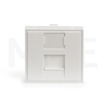 European Netconnect (e-net) Keystone Face Plate 1-port shutter with transparent label field for Cable Trunk | Cover for Cat6 RJ45 Network Keystone Jack | 2module