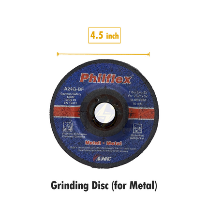 Philflex Abrasive Metal Grinding Disc 115x6.4x22mm | A24Q-BF