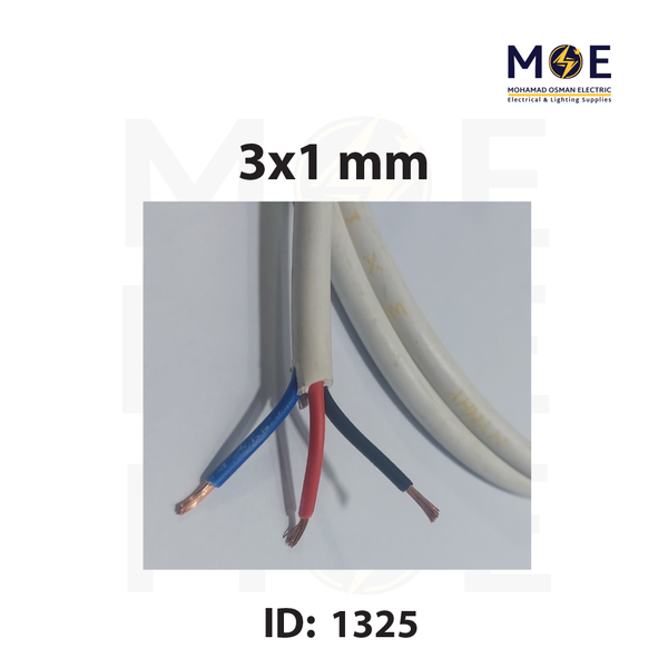 Liban Cables Multicore Cable Flexible | NYLHY 3x1mm | كابل مبروم شعري ابيض