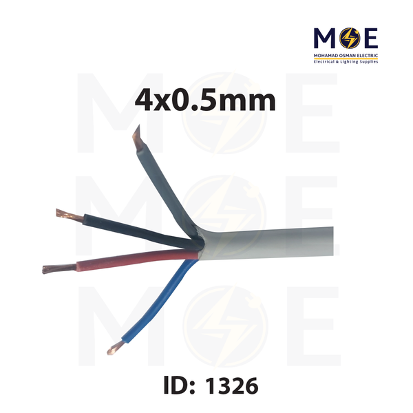 Liban Cables Multicore Cable Flexible | NYLHY 4x0.5mm | كابل مبروم شعري ابيض