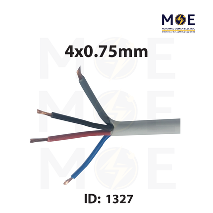 Liban Cables Multicore Cable Flexible | NYLHY 4x0.75mm | كابل مبروم شعري ابيض
