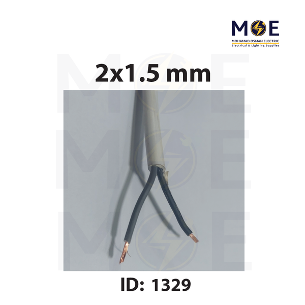 Liban Cables Multicore Cable Flexible | NYMHY 2x1.5mm | كابل مبروم شعري ابيض