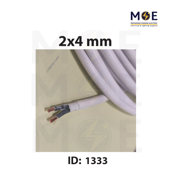 Liban Cables Multicore Cable Flexible | NYMHY 2x4mm | كابل مبروم شعري ابيض