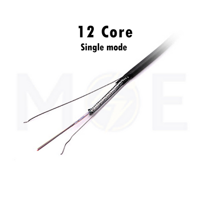 Outdoor Fiber Optic Cable Single Mode 12 Core Black 9/125 µm
