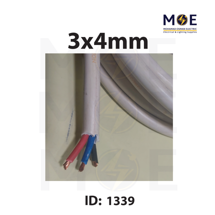 Liban Cables Multicore Cable Flexible | NYMHY 3x4mm | كابل مبروم شعري ابيض