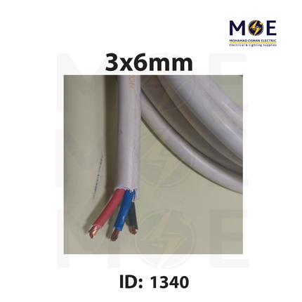 Liban Cables Multicore Cable Flexible | NYMHY 3x6mm | كابل مبروم شعري ابيض