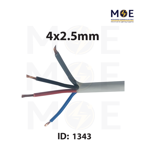 Liban Cables Multicore Cable Flexible | NYMHY 4x2.5mm | كابل مبروم شعري ابيض