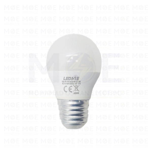 LEDMIE LED Lamp Bulb CoolWhite E27 530Lm 4000K 6W | G45 | لمبة ليد برم بول كول وايت