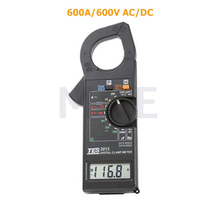 TES Digital Clamp Meter AC/DC Voltage, AC Current, Resistance, Diodes, Capacitance & Continuity 0 600A/600V | TES-3013