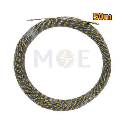 Twisted Polyester Fish Tape Wire Guide Black/Yellow 50m