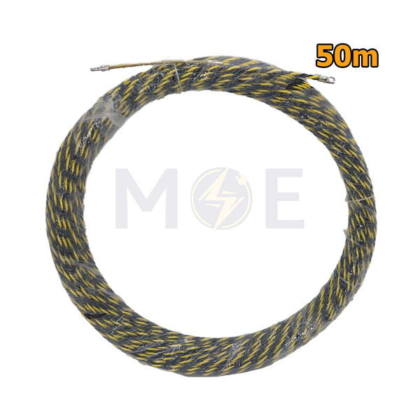 Twisted Polyester Fish Tape Wire Guide Black/Yellow 50m
