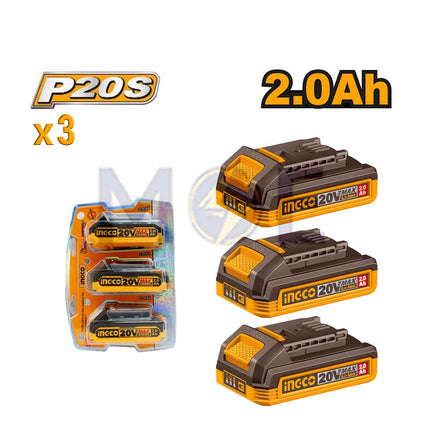 INGCO Lithium-Ion Battery Pack for P20S Power Tools 20V 2Ah | COSLI240311