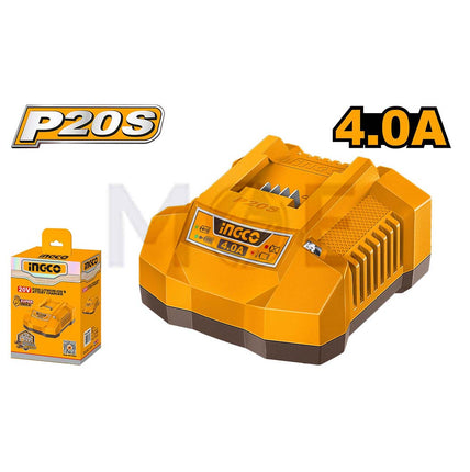 INGCO P20S Battery Charger Fast Intelligent 4A 20V | FCLI20411