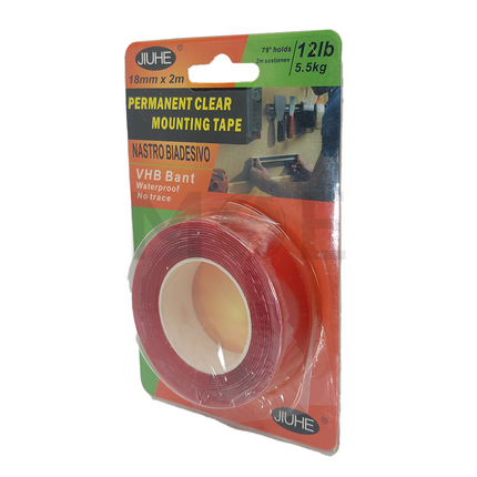 Jiuhe Double-Sided Acrylic Foam core VHB Adhesive Tape Clear 18mm 2mt | JH-2020