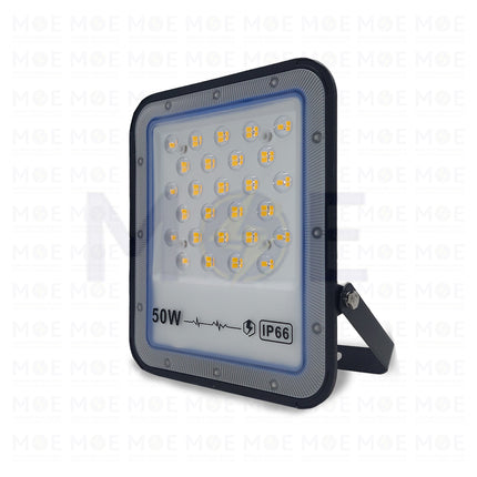 Cuperlight LED Black SMD Floodlight Warmwhite IP66 AC 220V 3000K 50W | CU-50W Lens | برجكتور ليد انارة مطري اسود ورم وايت