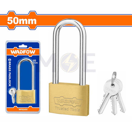 Wadfow Long Shackle Brass Padlock 50mm WPD2450