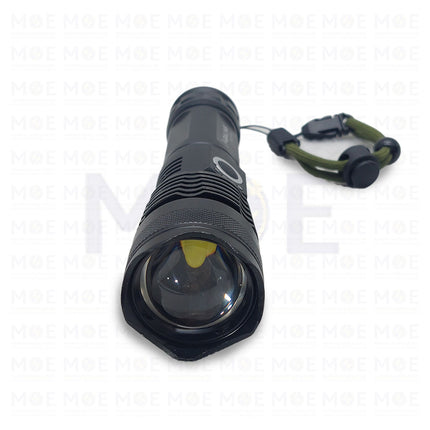 X-Balog LED Flashlight Lamp Torch 5 Mode Zoomable Lamp Built in Battery with Box USB Charging COB BL-X71-P50 - انتريك ليد يدوي تشريج وسط (1)