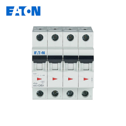 EATON MCB 4P C 4.5KA 40A | mMC4-C40/4 | دجنتور كهرباء ثلاثة فاز مع نتر - قاطع كهربائي رباعي