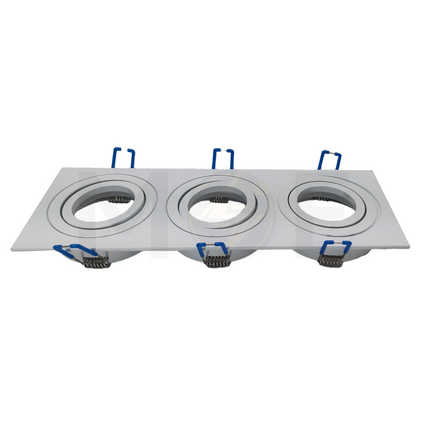 Cuperlight Triple Downlight Spotlight Frame Aluminum White Recessed Adjustable MR16 23.5x8cm | KG-103-3