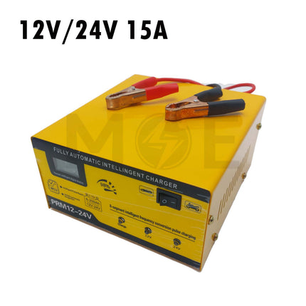 Intelligent Battery Charger 8 Segment Digital Display 12V/24V 15A | PRM 12-24V