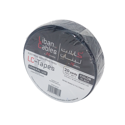 Liban Cables Electrical Adhesive Tape Black 20yd | LC-Tapes