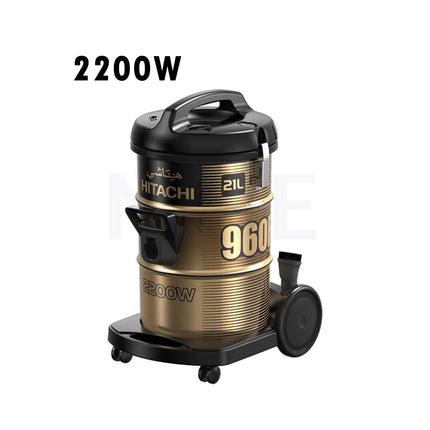 Hitachi Bagless Drum Type Vacuum cleaner Black 21L 2200W CV-960F 24CB BK