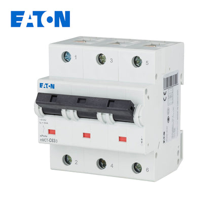 EATON MCB 3P C 25KA 63A | mMCT-C63/3 | دجنتور كهرباء ثلاثة فاز