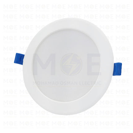 MEGAMAN LED Downlight Panel Light White Ceiling Flush Mounted Circular Daylight, Warmwhite, Coolwhite 12.5cm 12W MQTL1127Y12W - سبوت ليد مدور مخفي ابيض دايلايت، ورم وايت، كول وايت
