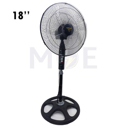 National Star Stand Fan Black 75W 5 Blades 18inch | 4000