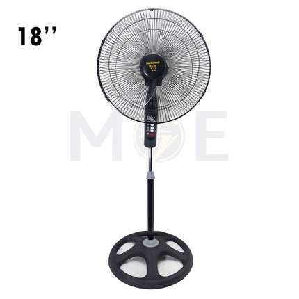 National Star Stand Fan Black 75W 5 Blades 18inch | 4000