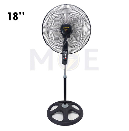 National Star Stand Fan Black 75W 5 Blades 18inch | 4000