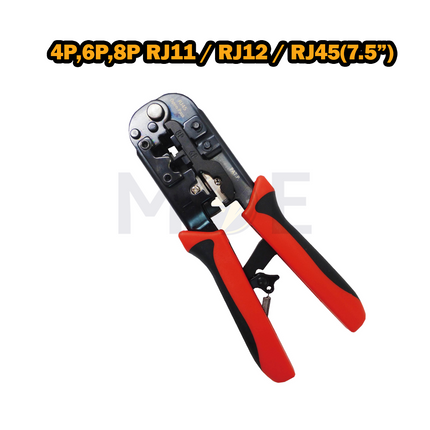 OPT Pass-Through Modular Crimping Tool 7.5inch 4P,6P,8P RJ11 / RJ12 / RJ45 | LY-5684ER