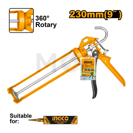 INGCO Industrial Caulking Gun 230x55mm | HCG1709